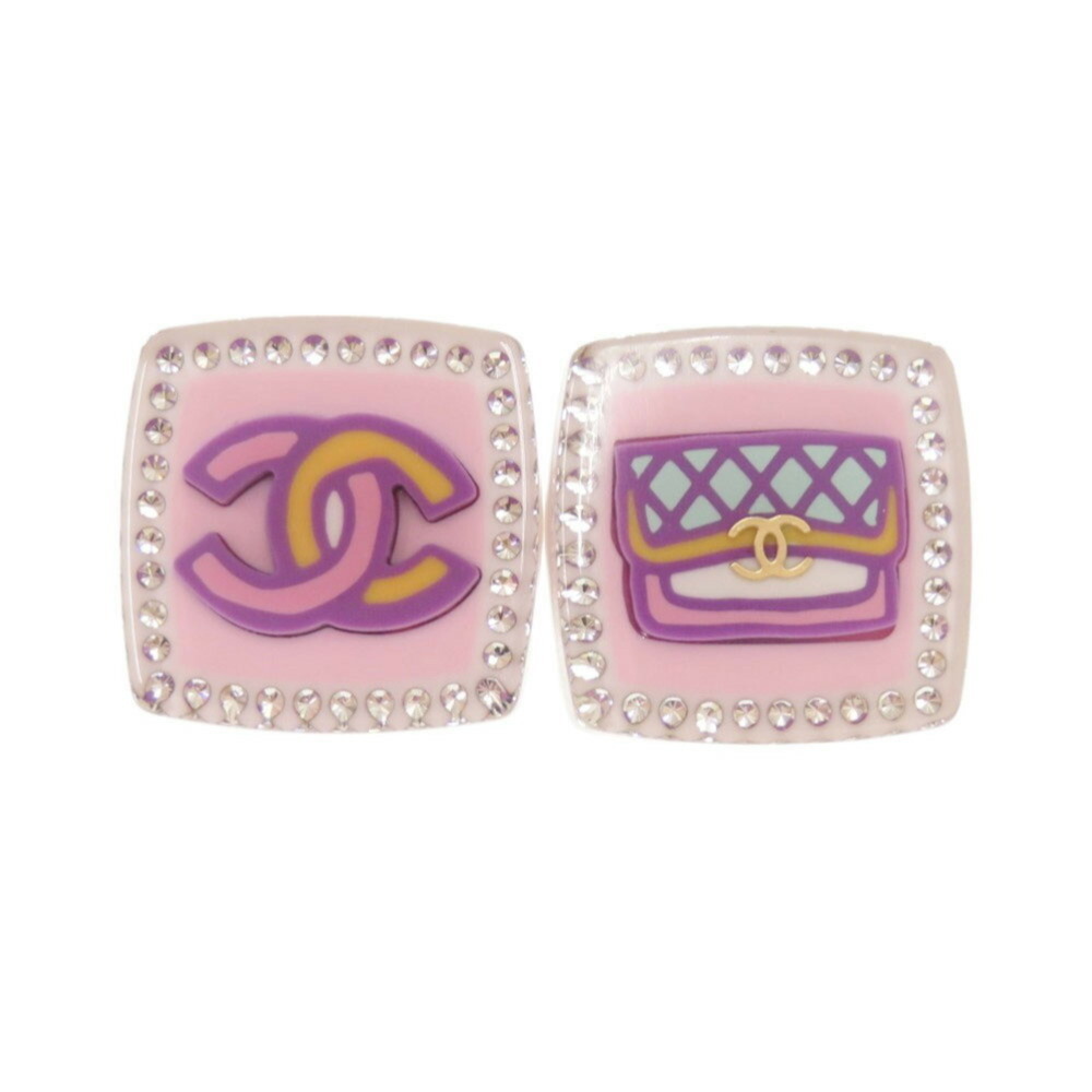 CHANEL Pink Logo Earrings - Picture 2 of 7